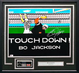 Bo Jackson Autographed Framed 16x20 Nintendo Tecmo Bowl Photo With NES Controller Oakland Raiders Beckett BAS Witness Stock #230196