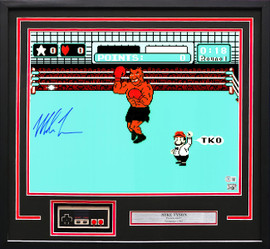 Mike Tyson Autographed Framed 16x20 Nintendo Punch-Out!! Photo With NES Controller Beckett BAS QR Stock #230195