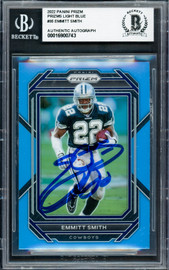 Emmitt Smith Autographed 2022 Panini Prizm Prizms Orange Card #85