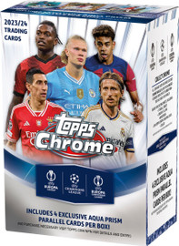 2023/24 Topps UEFA Club Competitions Chrome Soccer Blaster Box Stock #233728