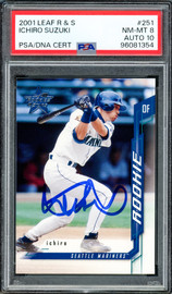 Ichiro Suzuki Autographed 2001 SP Game Bat Rookie Card #91 Seattle