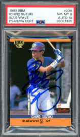 Ichiro Suzuki Autographed 1993 BBM Rookie Card #239 Orix Blue Wave