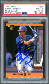 Ichiro Suzuki Autographed 1993 BBM Rookie Card #239 Orix Blue Wave