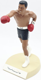 Muhammad Ali Autographed 5x9 Toy Figurine Black Boxing Trunks #/400 Beckett BAS #AE31335