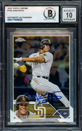 Juan Soto Autographed 2023 Topps Chrome Sepia Refractor Card #100
