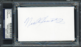 Neil Armstrong (HOCKEY) Autographed 3x5 Index Card NHL Referee PSA