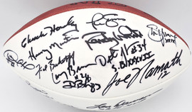 Super Bowl MVP's Autographed Official White Wilson NFL Football With 16 Signatures including Joe Namath PSA/DNA #AB10152