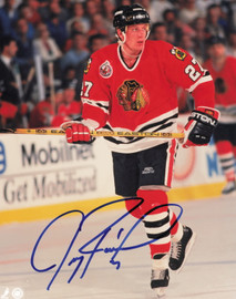 Jeremy Roenick Autographed 8x10 Photo Chicago Blackhawks SKU #247364