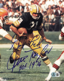 Jim Taylor Autographed 8x10 Photo Green Bay Packers "Good Luck HOF 1976" Beckett BAS QR #BS32002