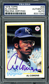 Al Cowens Autographed 1978 Topps Card #46 Kansas City Royals PSA/DNA #83317242