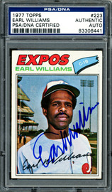 Earl Williams Autographed 1977 Topps Card #223 Montreal Expos PSA/DNA #83306441