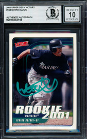Ichiro Suzuki Autographed 2001 Upper Deck Play Makers Rookie Card