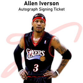 Autograph Signing Ticket For Allen Iverson Signing on Saturday, October 4th at 6:00 PM Autograph Signing Ticket For Allen Iverson Signing on Saturday, October 4th at 6:00 PM