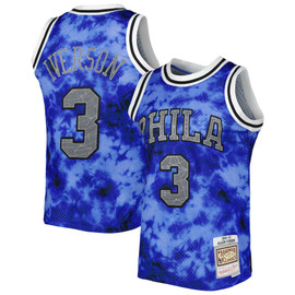 Allen Iverson Philadelphia 76ers Mitchell & Ness Royal 1996/97 Galaxy Swingman Jersey (Autograph Ticket Required)