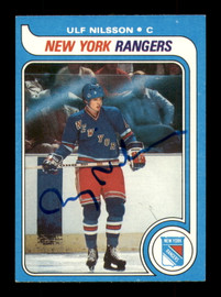 Ulf Nilsson Autographed 1979-80 Topps Card #30 New York Rangers SKU #251267