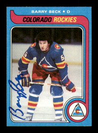Barry Beck Autographed 1979-80 Topps Card #35 Colorado Rockies SKU #251270