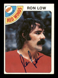 Ron Low Autographed 1978-79 Topps Card #237 Detroit Red Wings SKU #251399