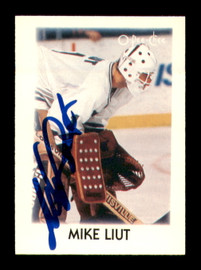 Mike Liut Autographed 1987-88 O-Pee-Chee Minis Card #24 Hartford Whalers SKU #251717