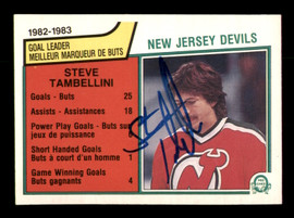 Steve Tambellini Autographed 1983-84 O-Pee-Chee Card #223 New Jersey Devils SKU #251979