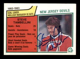 Steve Tambellini Autographed 1983-84 O-Pee-Chee Card #223 New Jersey Devils SKU #251980