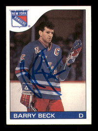 Barry Beck Autographed 1985-86 Topps Card #138 New York Rangers SKU #251162