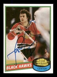 Tom Lysiak Autographed 1980-81 Topps Card #247 Chicago Blackhawks SKU #251251