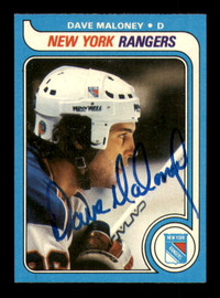 Dave Maloney Autographed 1979-80 Topps Card #159 New York Rangers SKU #251323
