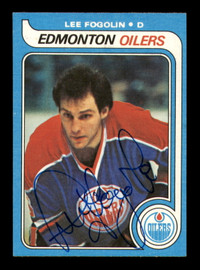 Lee Fogolin Autographed 1979-80 Topps Card #183 Edmonton Oilers SKU #251333