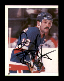Bryan Trottier Autographed 1982-83 Topps Stickers Card #47 New York Islanders SKU #251440