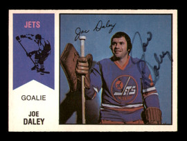 Joe Daley Autographed 1974-75 O-Pee-Chee WHA Card #38 Winnipeg Jets SKU #251633