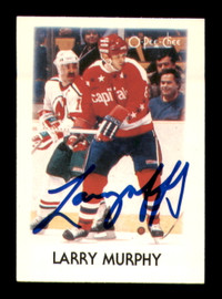 Larry Murphy Autographed 1987-88 O-Pee-Chee Minis Card #31 Washington Capitals SKU #251688