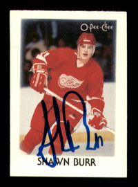 Shawn Burr Autographed 1987-88 O-Pee-Chee Minis Card #5 Detroit Red Wings SKU #251741