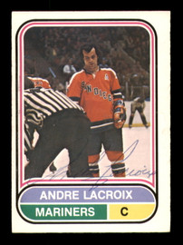Andre Lacroix Autographed 1975-76 O-Pee-Chee WHA Card #10 San Diego Mariners SKU #251751