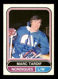 Marc Tardif Autographed 1975-76 O-Pee-Chee WHA Card #30 Quebec Nordiques SKU #251768