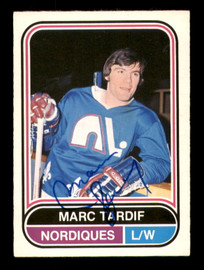 Marc Tardif Autographed 1975-76 O-Pee-Chee WHA Card #30 Quebec Nordiques SKU #251769