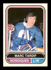 Marc Tardif Autographed 1975-76 O-Pee-Chee WHA Card #30 Quebec Nordiques SKU #251770