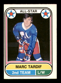 Marc Tardif Autographed 1975-76 O-Pee-Chee WHA Card #71 Quebec Nordiques SKU #251803