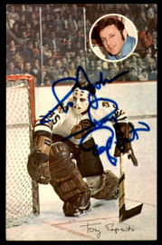 Tony Esposito Autographed 3.5x5.5 Photo Chicago Blackhawks "To John" SKU #252062