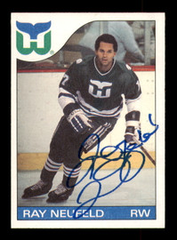 Ray Neufeld Autographed 1985-86 Topps Card #58 Hartford Whalers SKU #251130