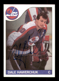 Dale Hawerchuk Autographed 1985-86 Topps Card #109 Winnipeg Jets SKU #251146