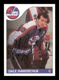 Dale Hawerchuk Autographed 1985-86 Topps Card #109 Winnipeg Jets SKU #251147