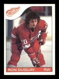Ron Duguay Autographed 1985-86 Topps Card #116 Detroit Red Wings SKU #251150