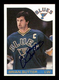 Brian Sutter Autographed 1985-86 Topps Card #135 St. Louis Blues SKU #251157