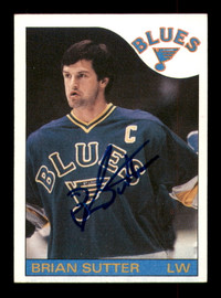 Brian Sutter Autographed 1985-86 Topps Card #135 St. Louis Blues SKU #251158