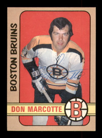 Don Marcotte Autographed 1972-73 O-Pee-Chee Card #219 Boston Bruins SKU #251175