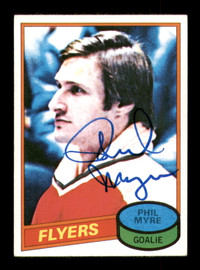 Phil Myre Autographed 1980-81 Topps Card #8 Philadelphia Flyers SKU #251209