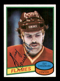 Guy Chouinard Autographed 1980-81 Topps Card #45 Calgary Flames SKU #251217