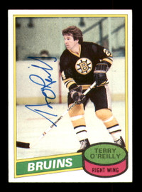 Terry O'Reilly Autographed 1980-81 Topps Card #56 Boston Bruins SKU #251218