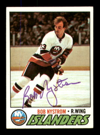 Bob Nystrom Autographed 1977-78 Topps Card #62 New York Islanders SKU #251360