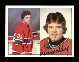 Denis Herron & Rick Wamsley Autographed 1982-83 Topps Stickers Card #252 SKU #251466